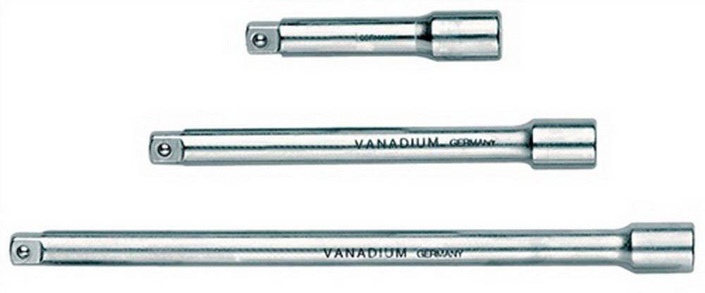 Three silver steel extension pins in various lengths, stamped with 'VANADIUM GERMANY'.
