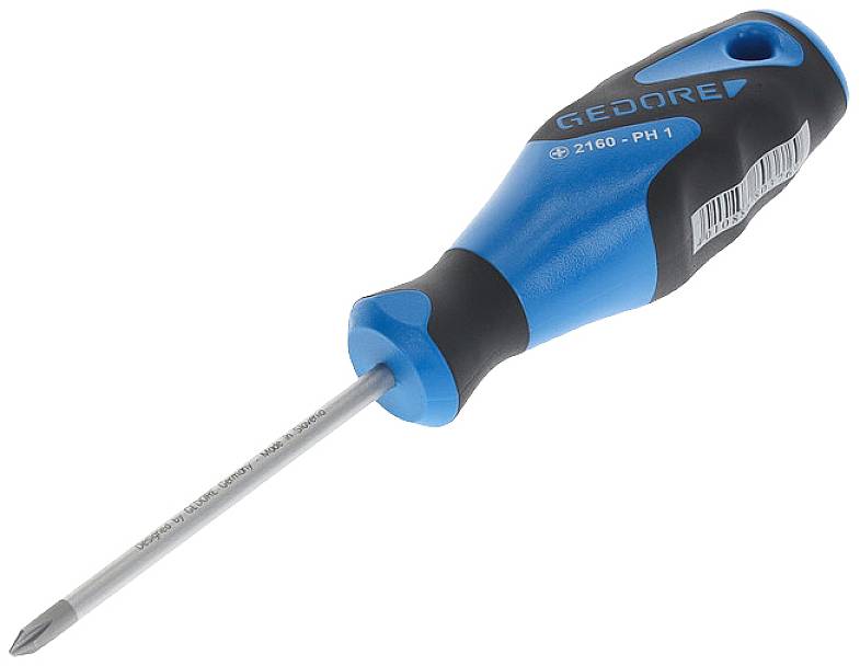 Gedore 2160 PH 1 6683380 Phillips screwdriver PH 1 Blade length: 80 mm DIN ISO 8764