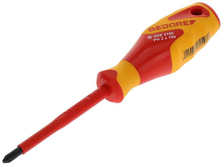 Gedore VDE 2160 PH 2 1612123 Phillips screwdriver PH 2 Blade length: 100 mm DIN ISO 8764