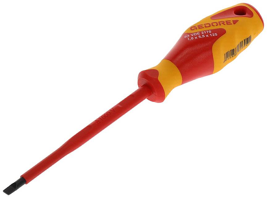 Gedore VDE 2170 5,5 Slotted screwdriver Blade width: 5.5 mm Blade length: 125 mm