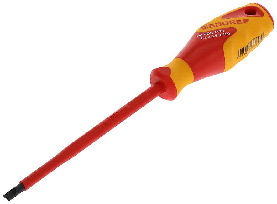 Gedore VDE 2170 6,5 Slotted screwdriver Blade width: 6.5 mm Blade length: 150 mm