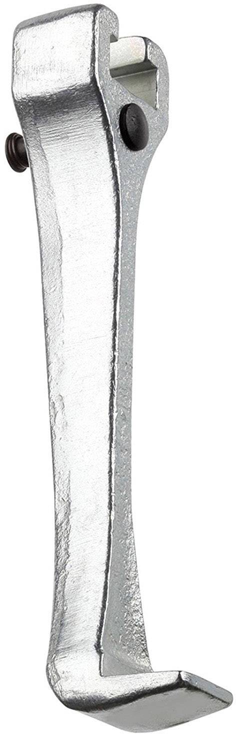 A silver, metallic lever with an angled end, suitable for lifting or removing objects.