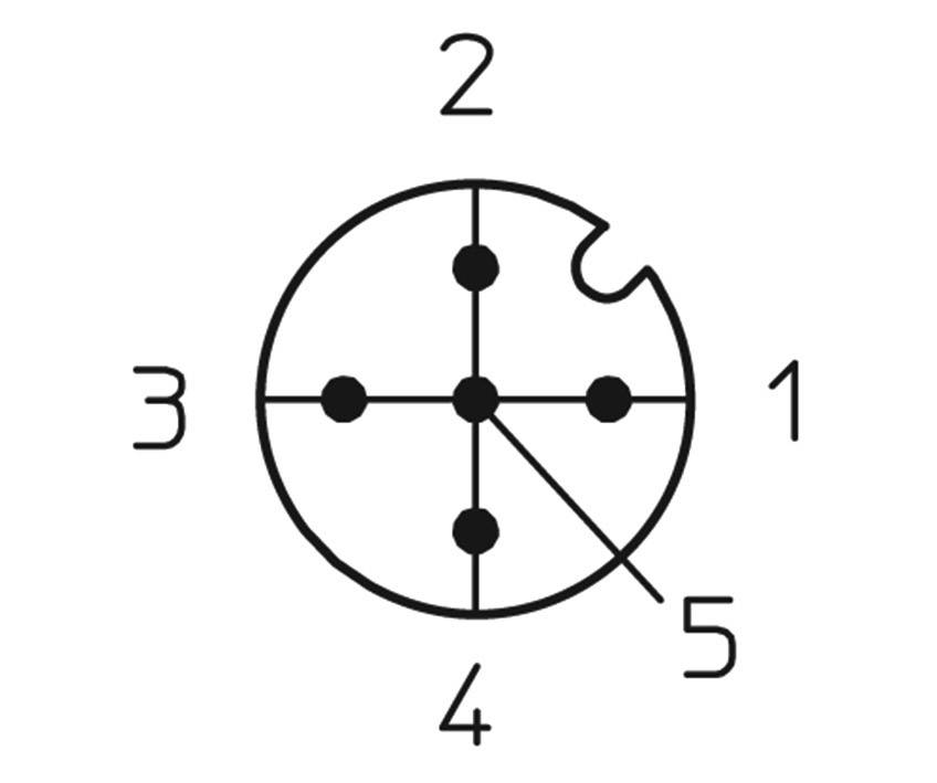 Lutronic 1238 Sensor/actuator built-in connector M12 Plug, mount 0.50 m No. of pins (RJ): 5 1 pc(s)