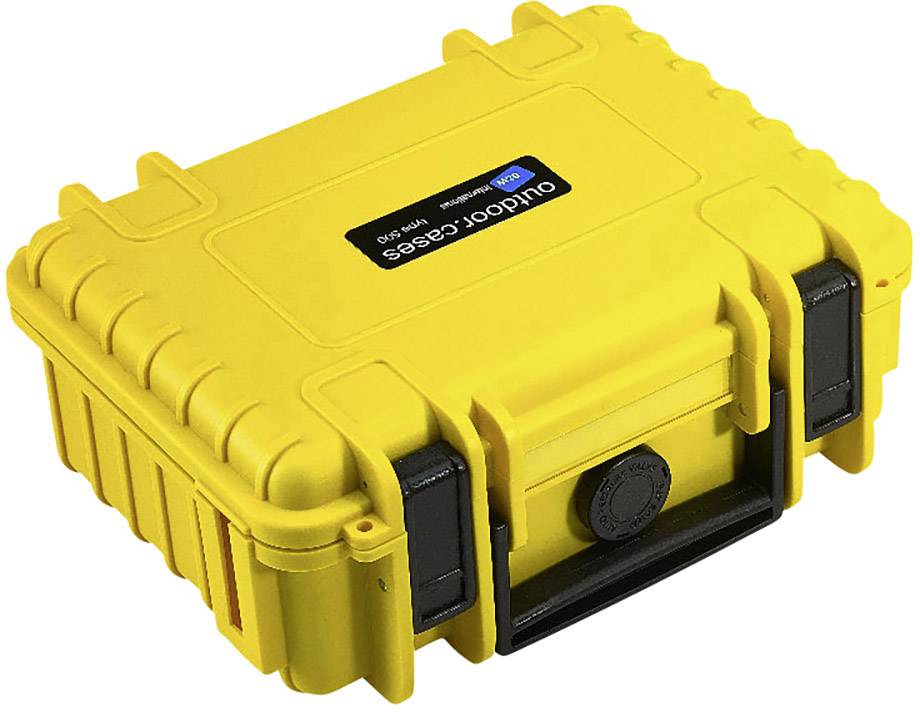 B & W International Outdoor case outdoor.cases Typ 500 2.3 l (W x H x D) 230 x 180 x 90 mm Yellow 500/Y/SI