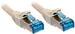 Two beige Ethernet cables with blue network connectors.