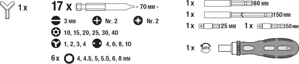 kwb 106800 Bit set 92-piece