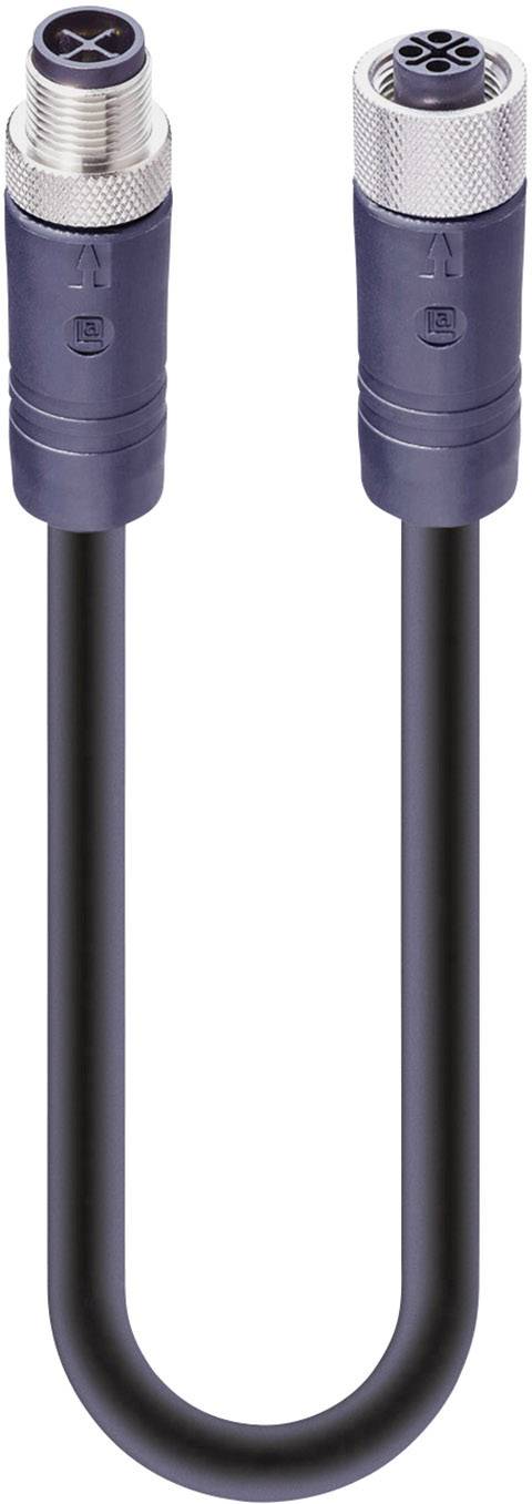 Lumberg Automation 934853301 Sensor/actuator cable M12 Plug, straight, Socket, straight 2.00 m No. of pins (RJ): 3+PE 1 pc(s)
