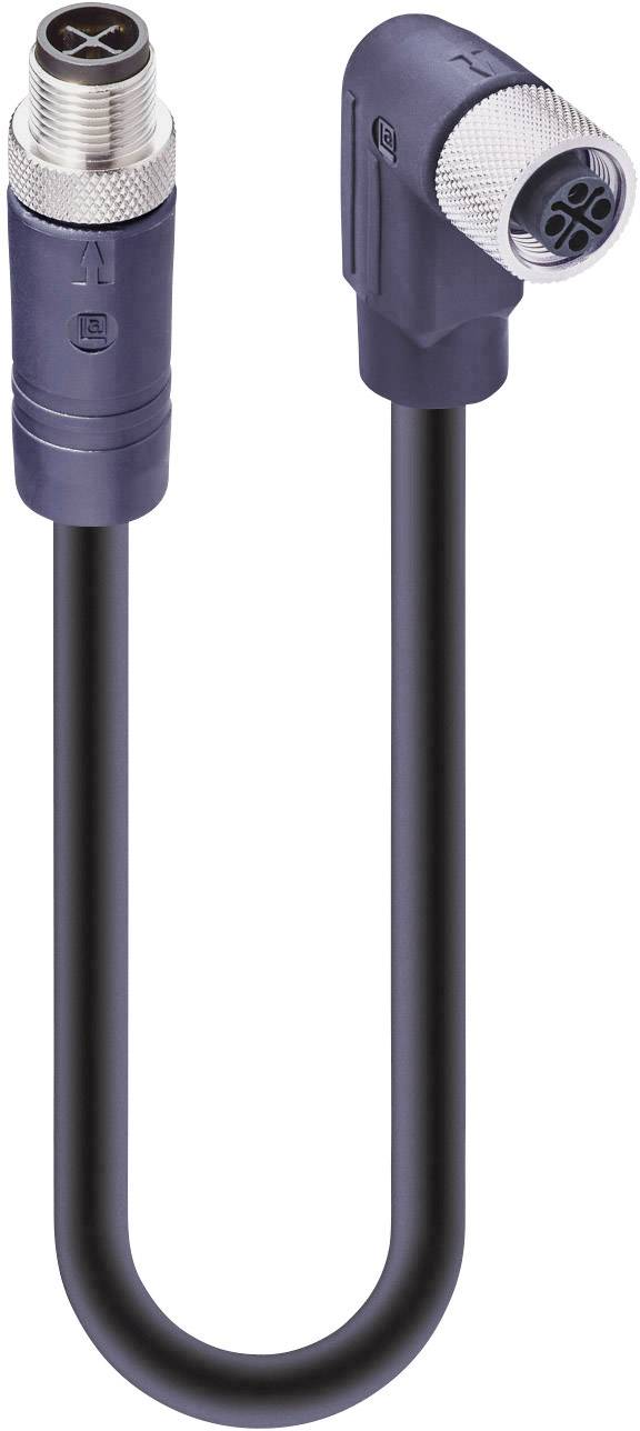 Lumberg Automation 934853308 Sensor/actuator cable M12 Plug, straight, Socket, right angle 5.00 m No. of pins (RJ): 3+PE 1 pc(s)