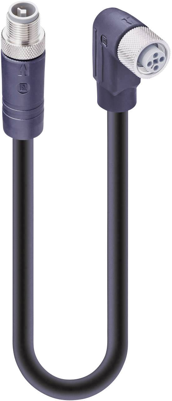 Lumberg Automation 934853328 Sensor/actuator cable M12 Plug, straight, Socket, right angle 2.00 m No. of pins (RJ): 4 1 pc(s)