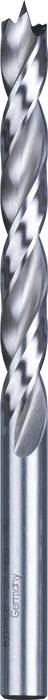 Close-up of a grey metal milling cutter with spiral-shaped cutting edges, used for precise metalworking and shaping.
