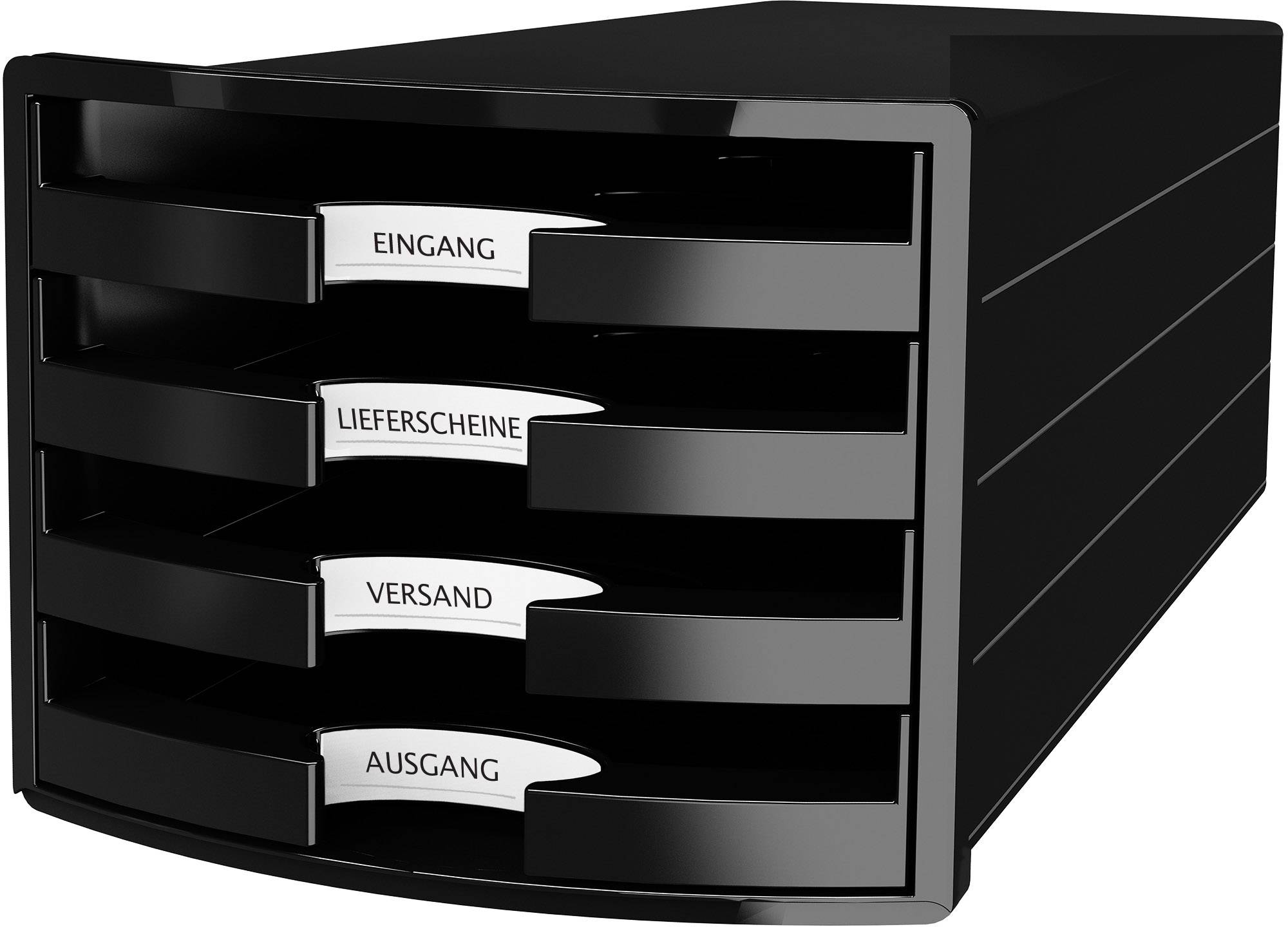 HAN IMPULS 2.0 1013-13 Desk drawer box Black A4, C4 No. of drawers: 4