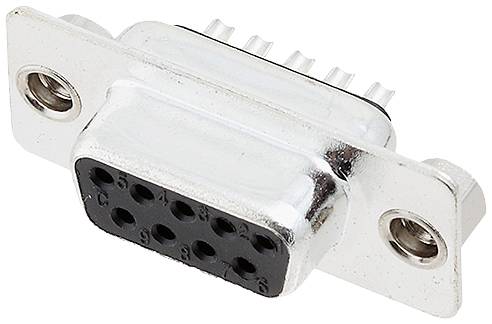 encitech DB09-SS-K 2101-0181-11 D-SUB receptacles 180 ° Number of pins: 9 Solder bucket Tray