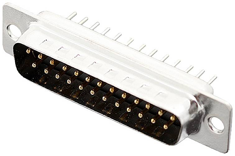 encitech DD25-MTBS 2103-0100-03 D-SUB pin strip 180 ° Number of pins: 25 Solder pins Tray