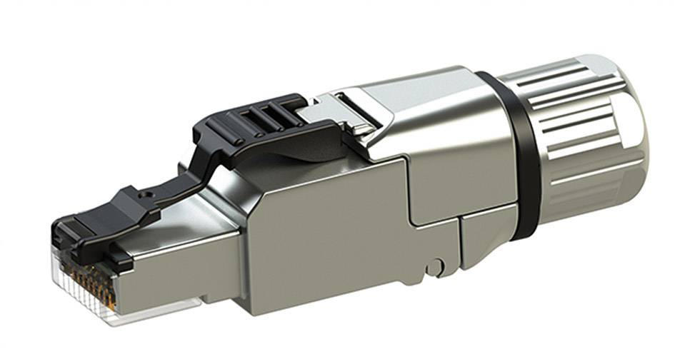 Telegärtner 100023089 RJ45-Plug connector CAT 8.1 100023089 Plug No. of pins (RJ) 8P8C Metal 1 pc(s)