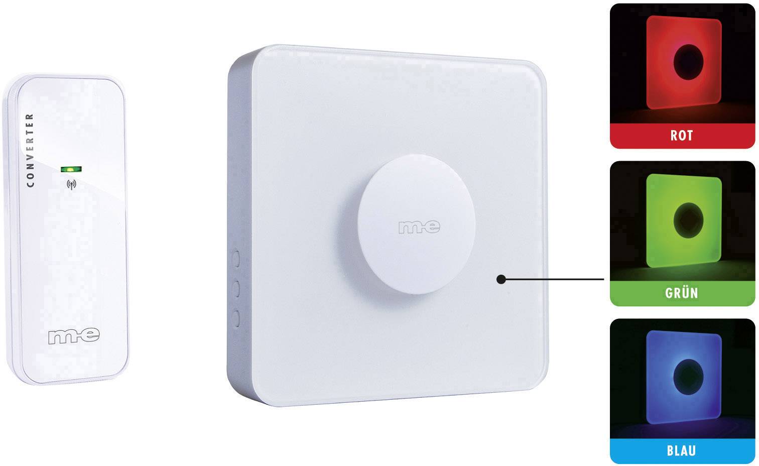 m-e modern-electronics 41162 Wireless door chime Complete set backlit