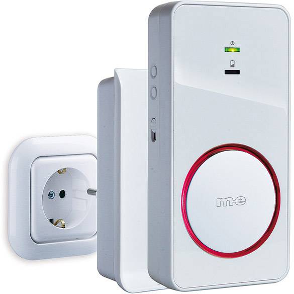 m-e modern-electronics 41151 Wireless door chime Receiver backlit