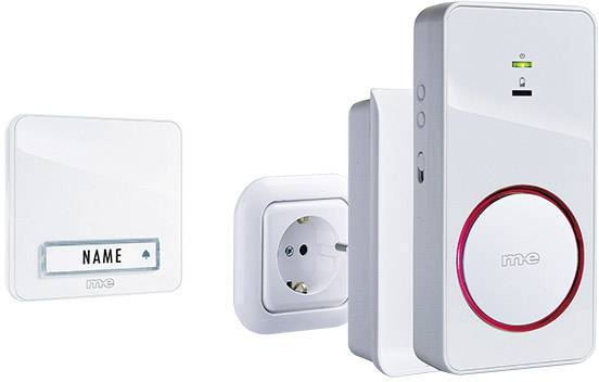 m-e modern-electronics 41152 Wireless door chime Complete set backlit