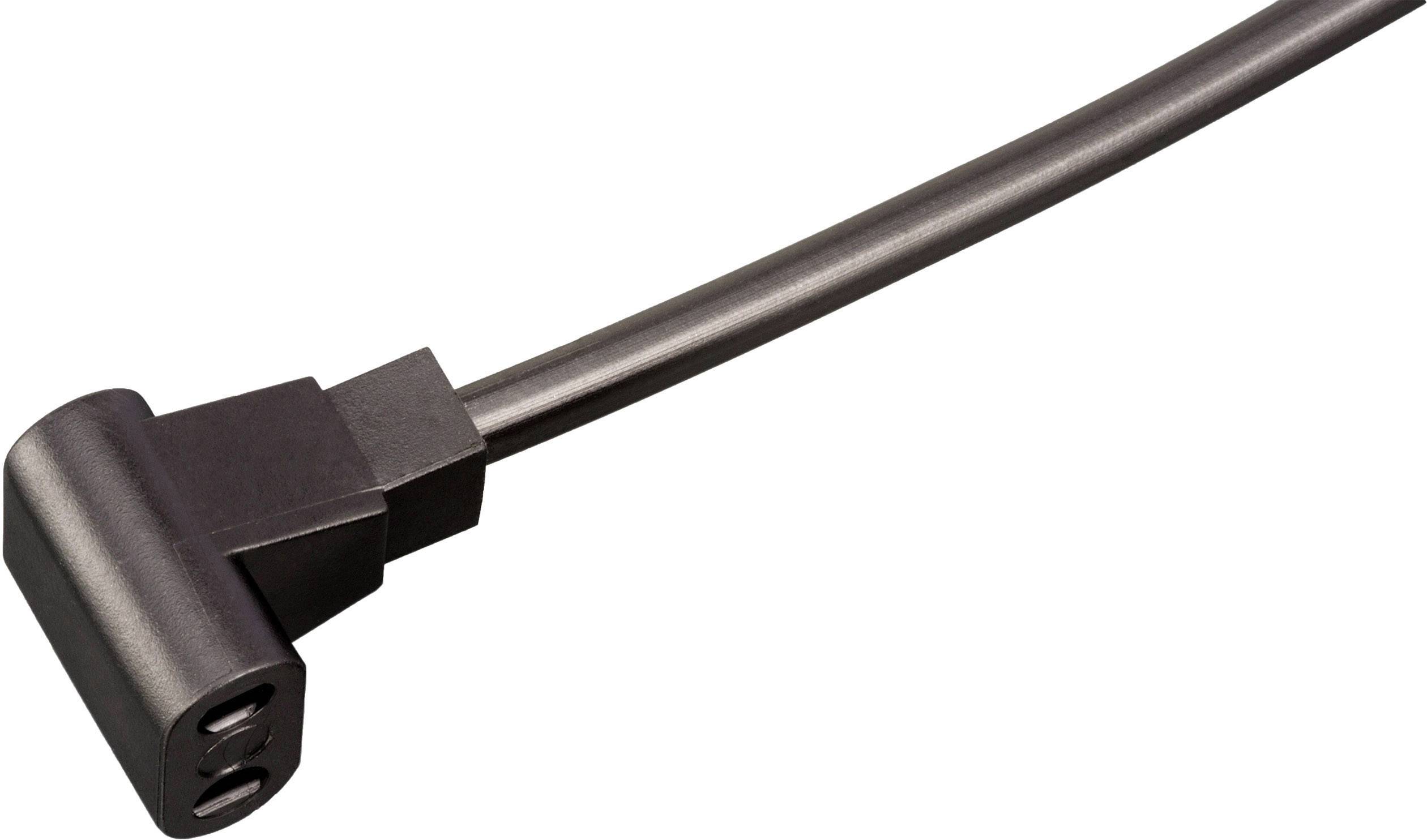 Power cable with right-angled plug, suitable for connecting electrical devices to power supply.