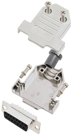 TRU COMPONENTS TCDTNT15MDBSK 7708432 D-SUB receptacle set 180 ° Number of pins: 15 Solder bucket 1 pc(s)