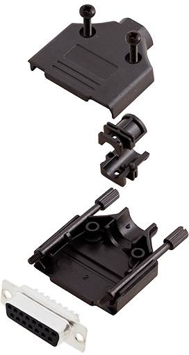 TRU COMPONENTS TCDTPKP15DMSK 7708840 D-SUB receptacle set 180 ° Number of pins: 15 Solder bucket 1 pc(s)