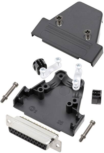 TRU COMPONENTS TCTRIP25DBSK 7709292 D-SUB receptacle set 180 ° Number of pins: 25 Solder bucket