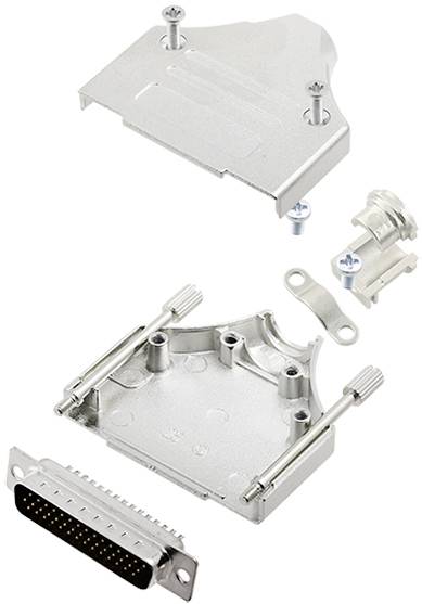 TRU COMPONENTS TCMHDM25HDP44K 7709632 D-SUB pin strip set 180 ° Number of pins: 44 Solder bucket 1 pc(s)