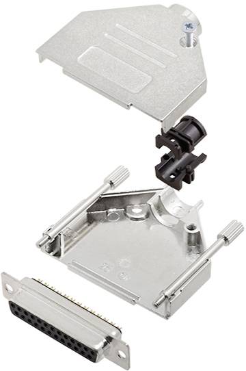 TRU COMPONENTS TCDTZK25DBSK 7709760 D-SUB receptacle set 180 ° Number of pins: 25 Solder bucket 1 pc(s)