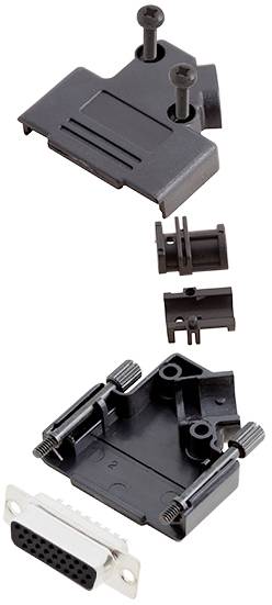 TRU COMPONENTS TCD45PKP15HDS26K 7709880 D-SUB receptacle set 45 ° Number of pins: 26 Solder bucket 1 pc(s)