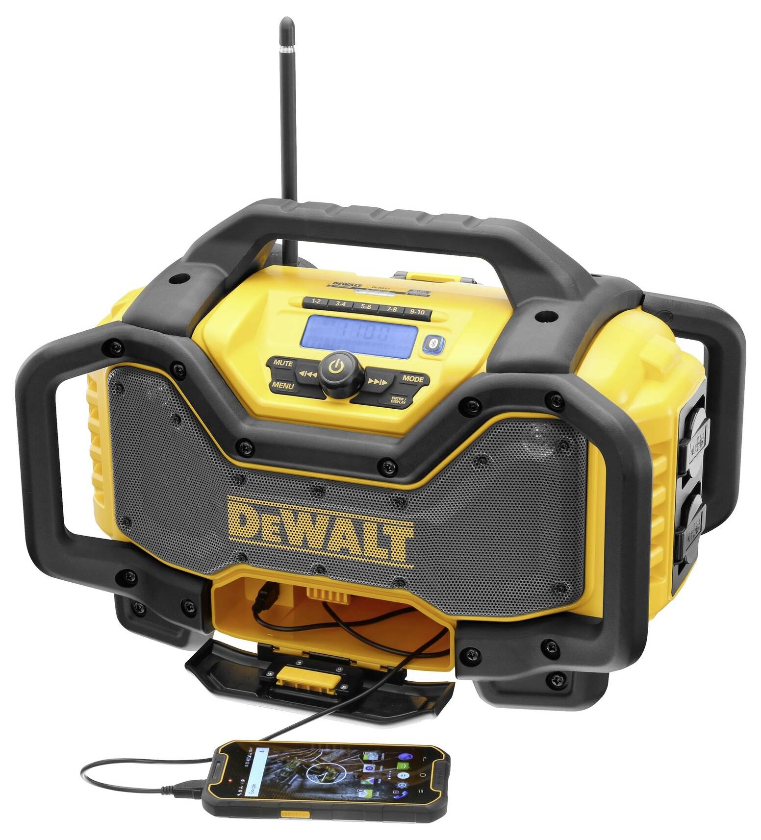 DEWALT DCR027 Workplace radio Black, Yellow