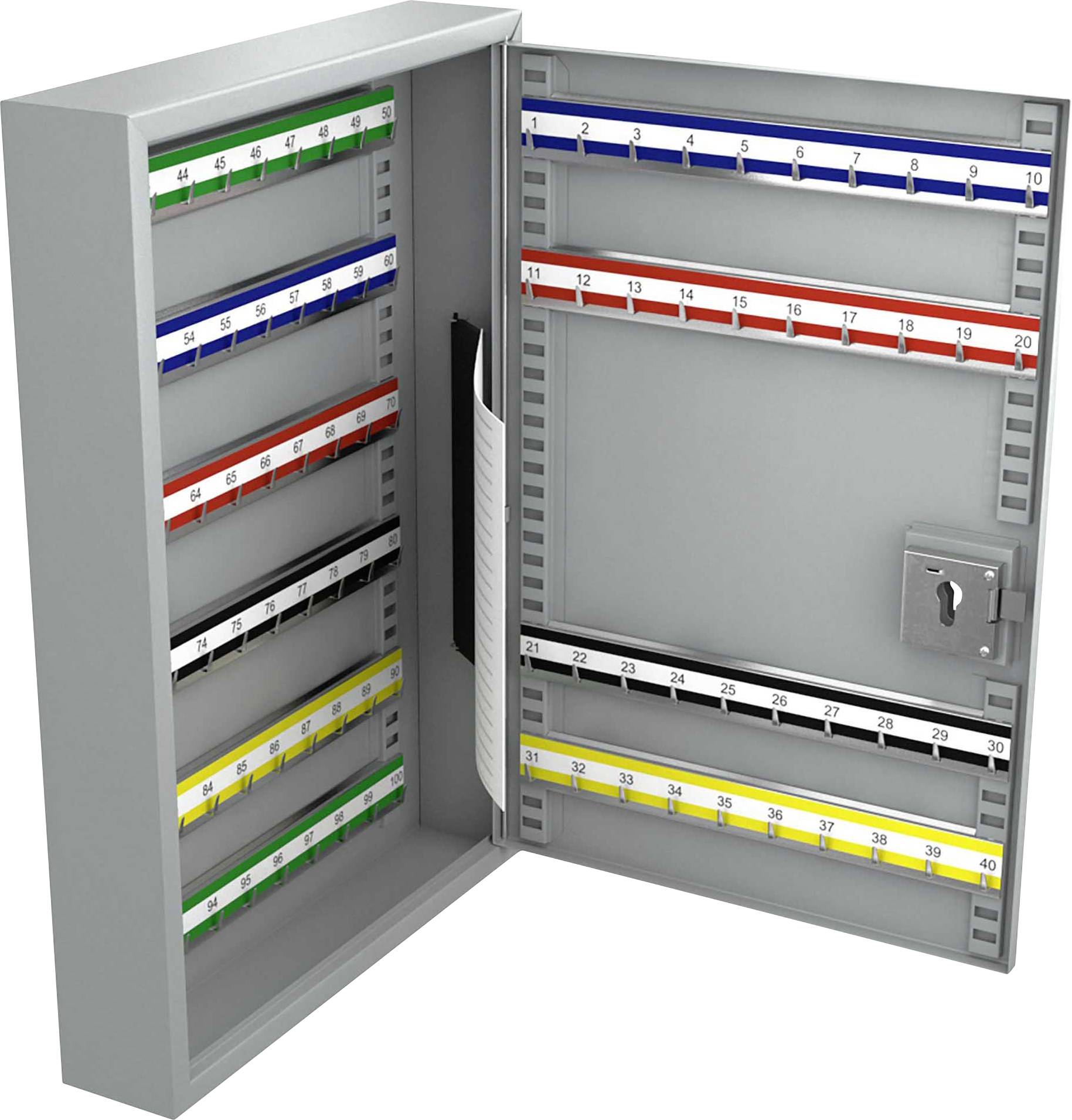 Basi Key cabinet SS 100 PZ 2171-0100 No. of hooks 100 Grey (metal housing)