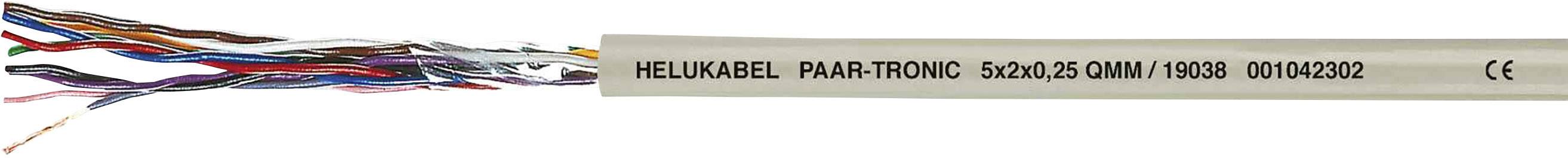 Helukabel 19002 Data cable LiYY 2 x 2 x 0.14 mm² Grey 100 m
