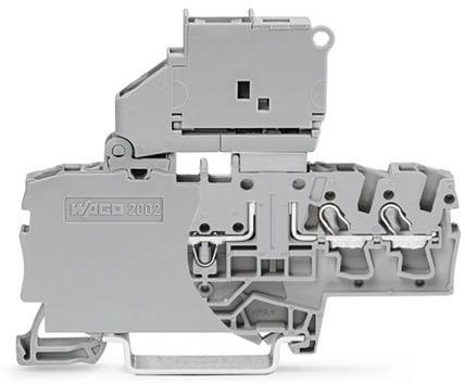 WAGO 2002-1711/1000-542 Triple port fuse terminal 6.20 mm Push-in connector Grey 50 pc(s)