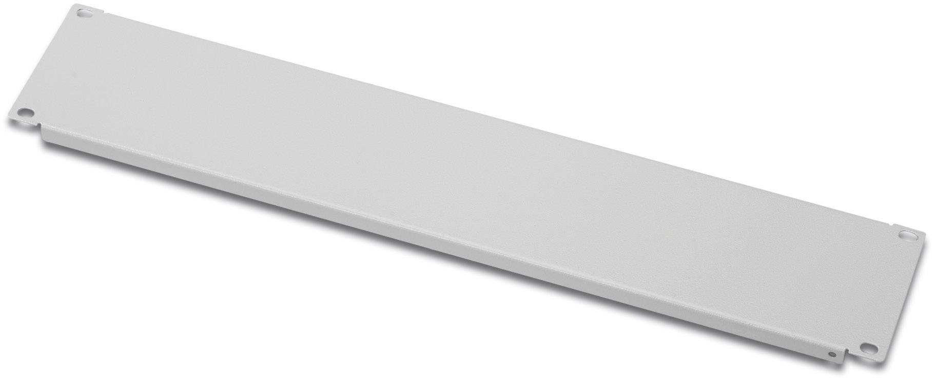 Grey rectangular metal cover plate, slightly angled.