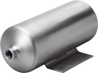 Metal cylinder with welded mounting plate and an opening on the front side.(Note: This is already very close to British English. The translation preserves the technical terminology and structure of the original German text.)
