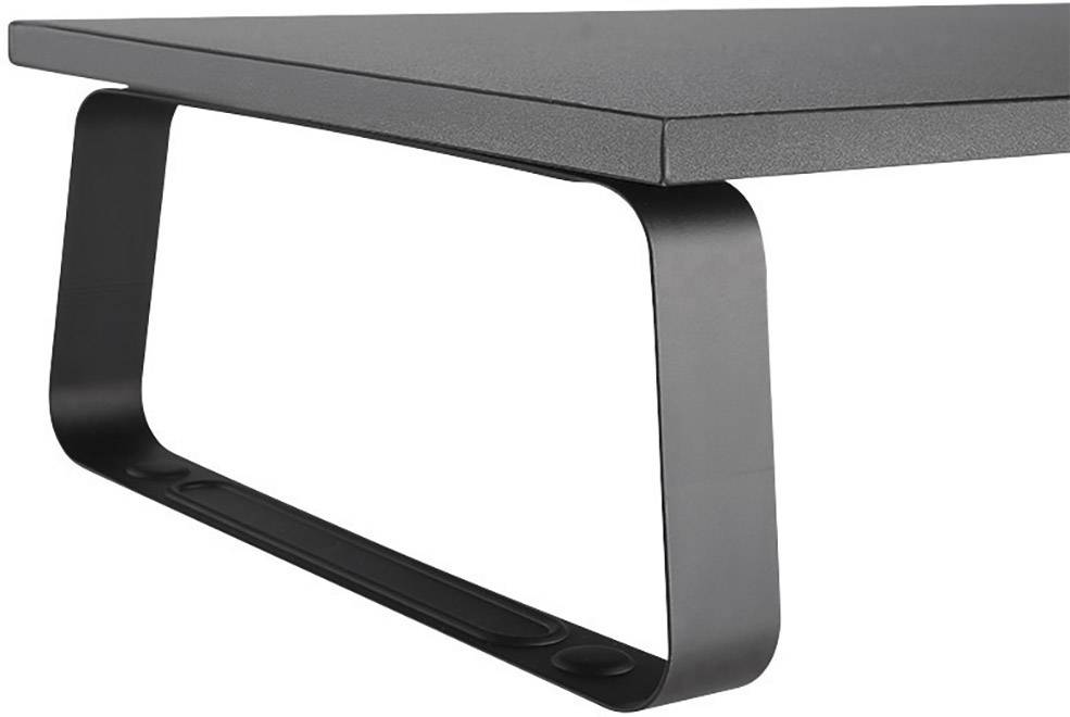 A modern black metal table leg with a rectangular profile, designed to be flat and minimalist.