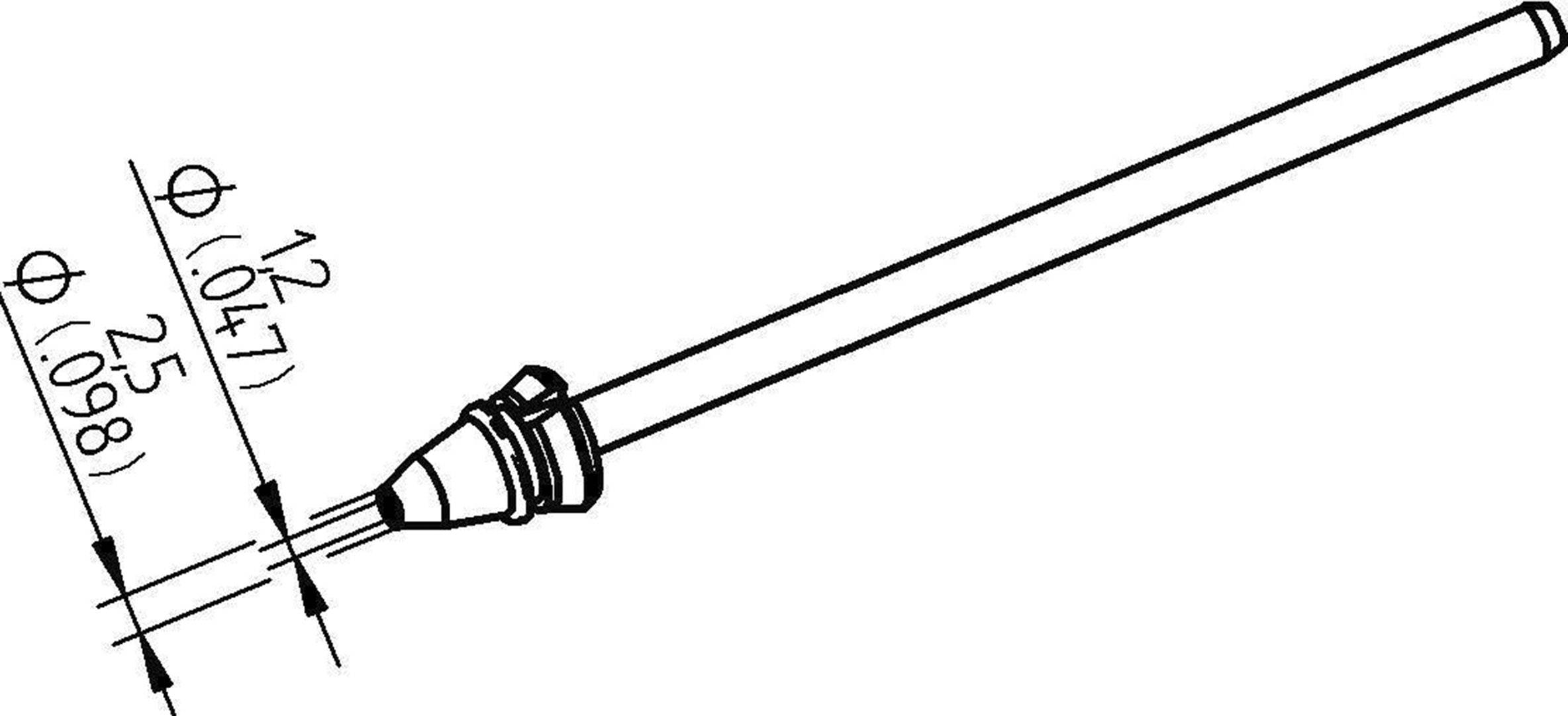 Ersa 0742ED1225H/SB Desoldering tip Tapered Tip length 79.25 mm Content 1 pc(s)