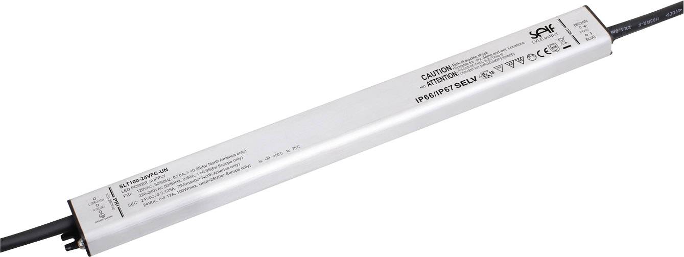 Self Electronics SLT100-24VFC-UN LED driver Constant voltage 100 W 4.17 A 24 V DC Suitable for flammable surfaces, Approved for
