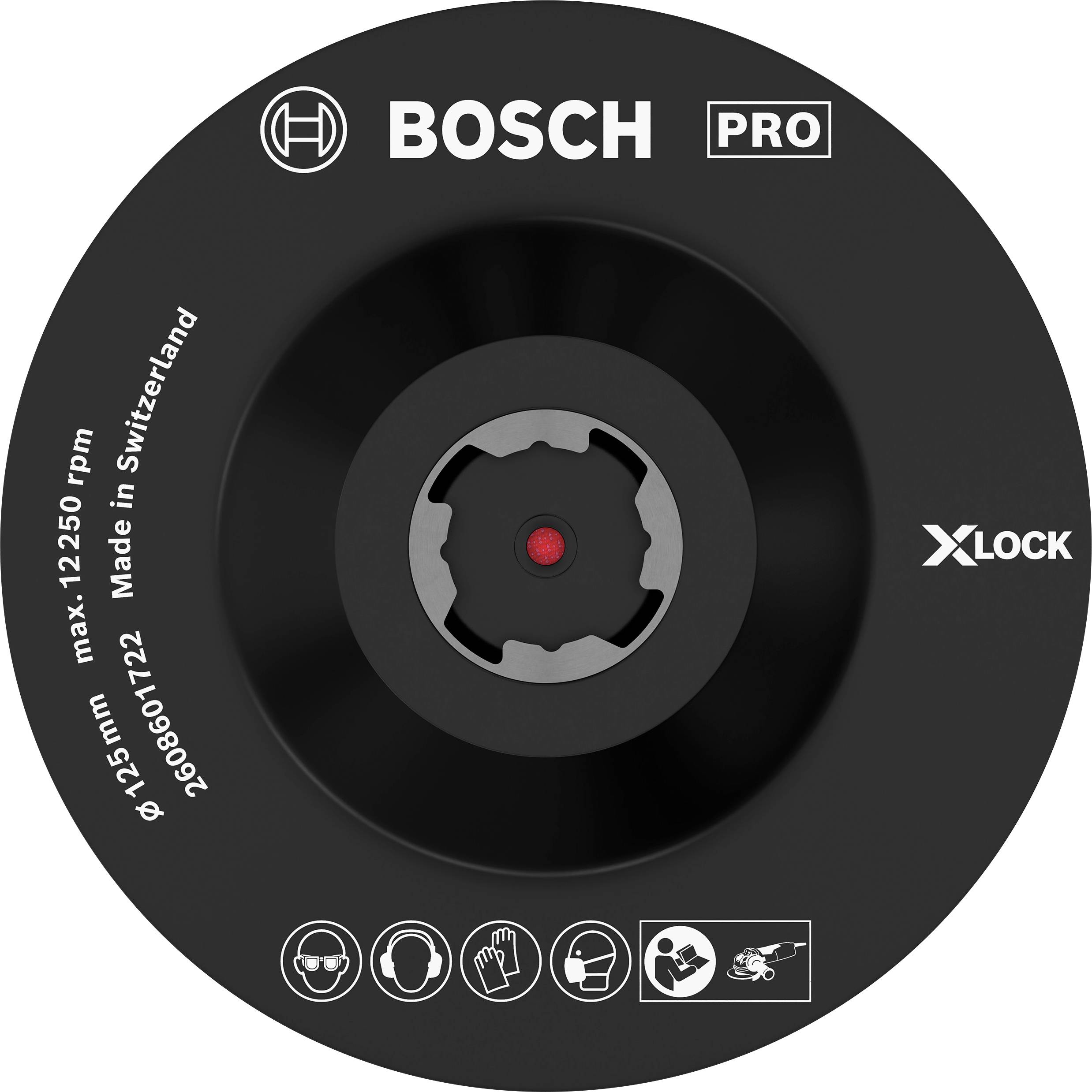 X-LOCK supporting disc, with Velcro fastener 125 mm Bosch Accessories 2608601722