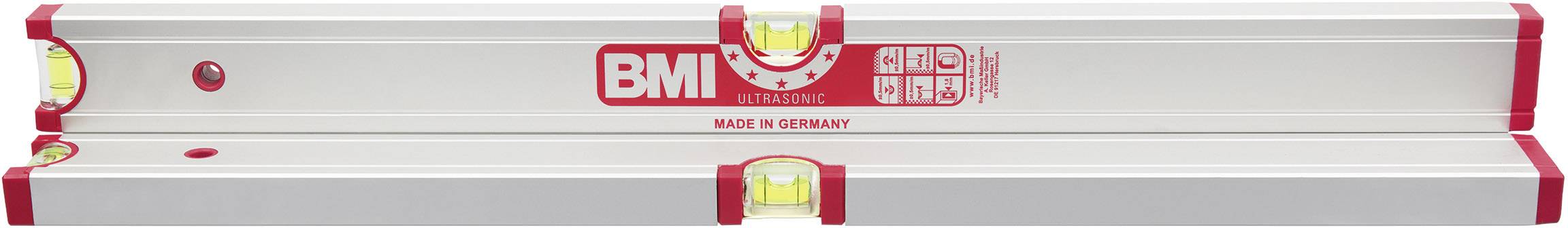 BMI 692060-PFM Magnetic spirit level incl. magnet 0.5 mm/m