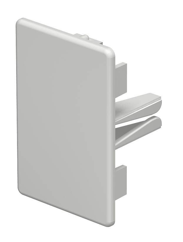 A rectangular, light grey plastic component with two integrated clips on the rear side, likely for mounting on a surface.
