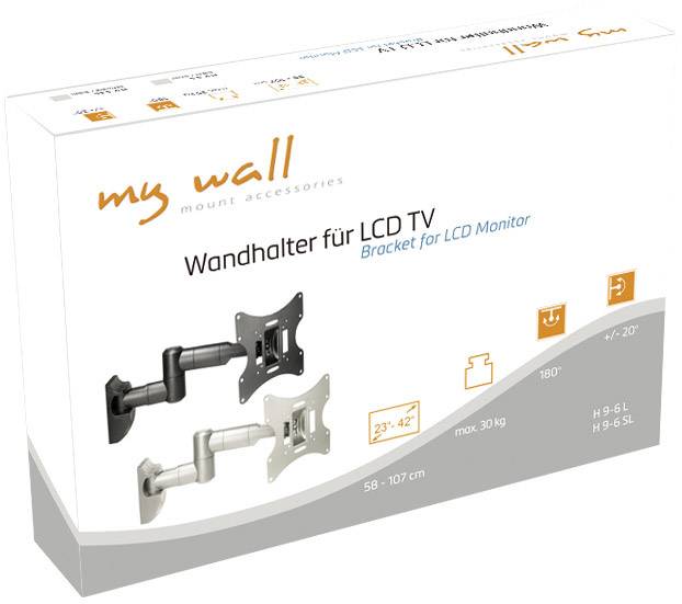 My Wall H9-6L TV wall mount Tiltable, Swivelling, Variable distance from wall 58,4 cm (23") - 109,2 cm (43") Swivelling/tiltable