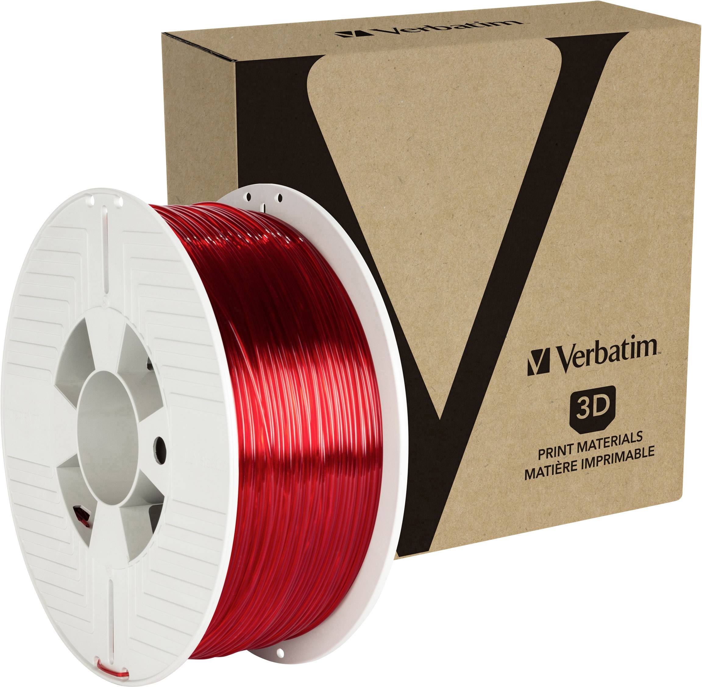 Verbatim 55054 Filament PETG 1.75 mm 1 kg Red (transparent) 1 pc(s)