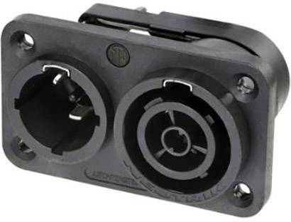 Neutrik NAC3PX-TOP Mains connector Plug, mount, Socket, built-in Total number of pins: 3 + PE 1 pc(s)