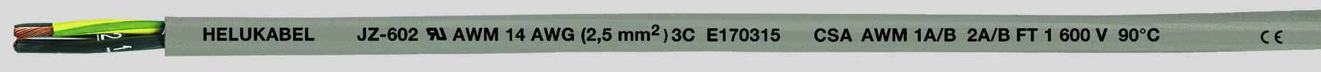 Helukabel JZ-602 Control lead 4 G 4 mm² Grey 83052-100 100 m