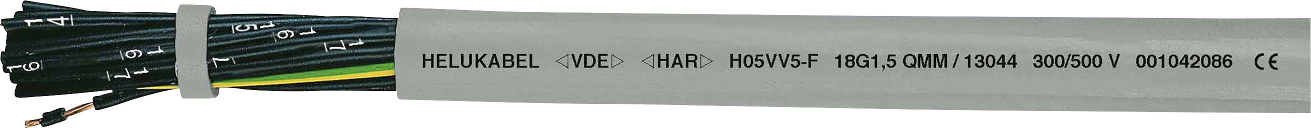 Helukabel H05VV5-F (NYSLYÖ-JZ) Control lead 3 G 1.50 mm² Grey 13037-100 100 m