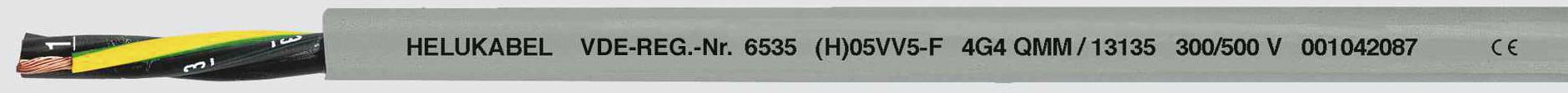 Helukabel (H)05VV5-F Control lead 4 G 4 mm² Grey 13135-100 100 m