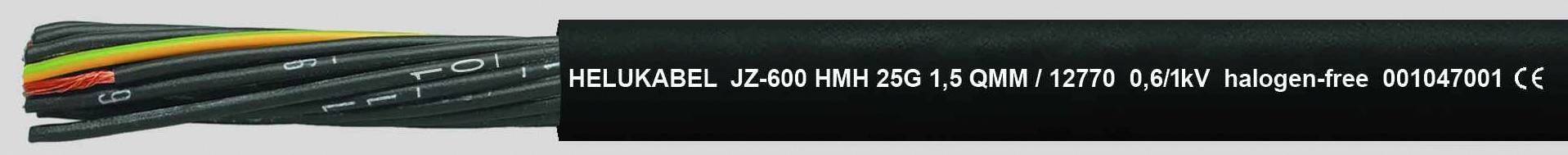 Helukabel JZ-500 HMH Control lead 4 x 1.50 mm² Black 12763-100 100 m
