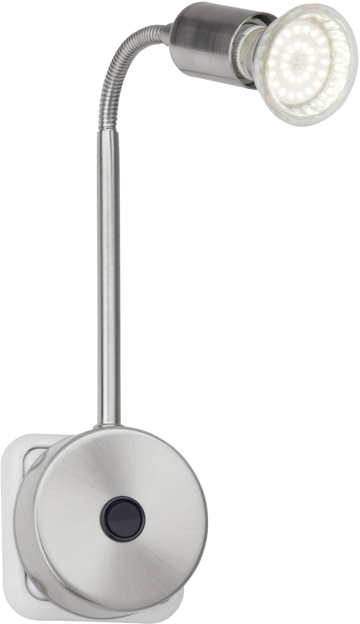 Brilliant Loona LED plug-in light LED (monochrome) GU10 3 W Stainless steel