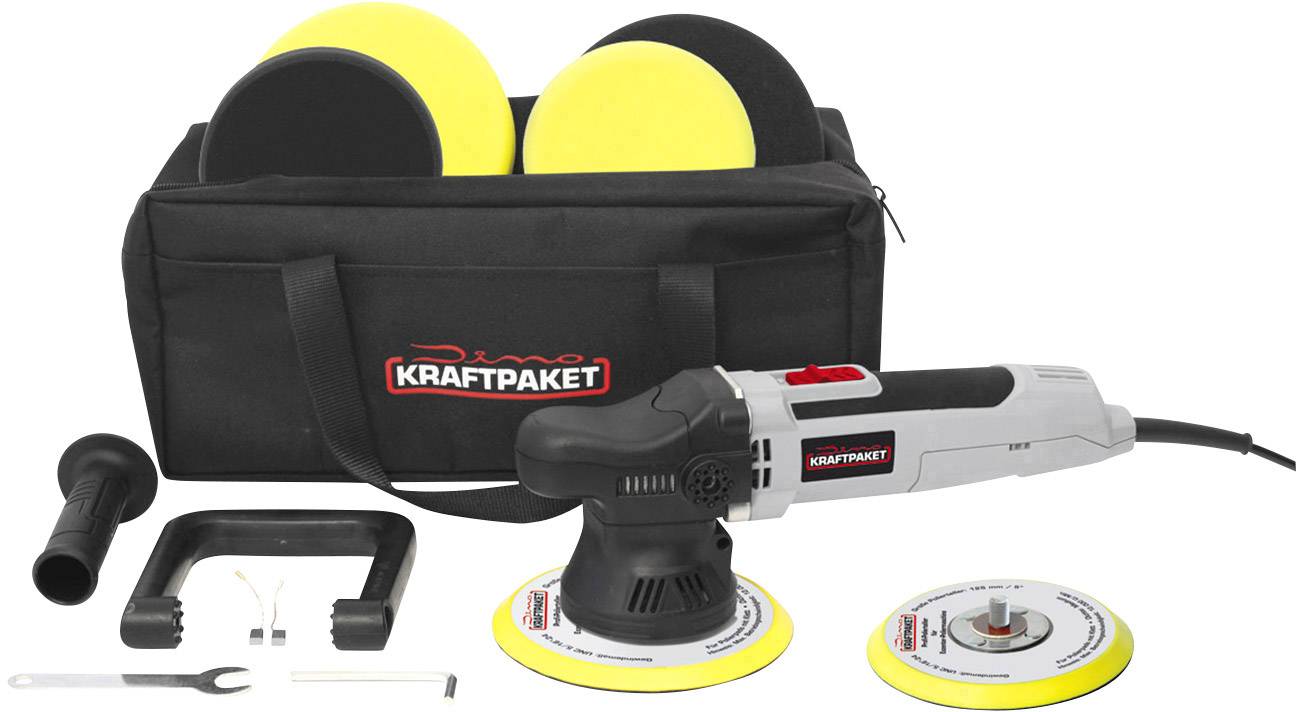 Dino KRAFTPAKET Exzenterpoliermaschine 230 V 650 W 1600 - 6400 U/min 125/150 mm 9mm Hub 640296 Random orbital polisher 230 V 650