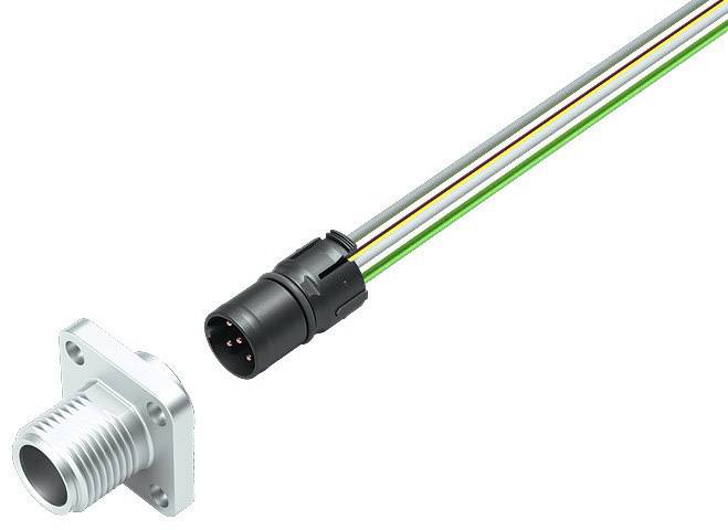 binder 99 3443 100 05 Sensor/actuator connector (pre-fab) M12 Plug, vertical mount 1 pc(s)